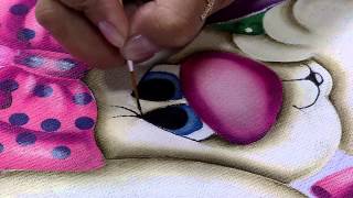 Mulher.com 06/03/2015 Pintura em tecido coelho por Lilinha Silva Parte 2