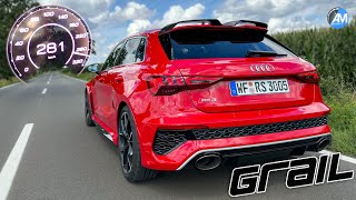 Audi RS3 8Y GRAIL Exhaust (400hp)| 0-280 km/h acceleration🏁 | by Automann in 4K