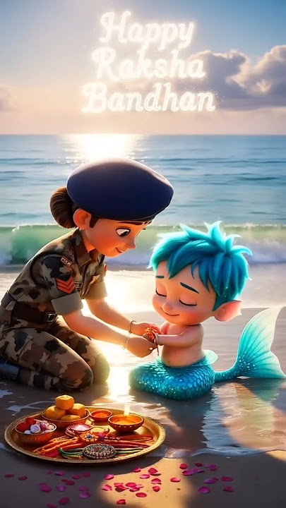 'On Raksha Bandhan, a little girl asked the clouds to save her mermaid brother