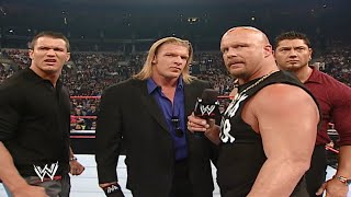 Stone Cold Confronts Evolution 11/10/2003