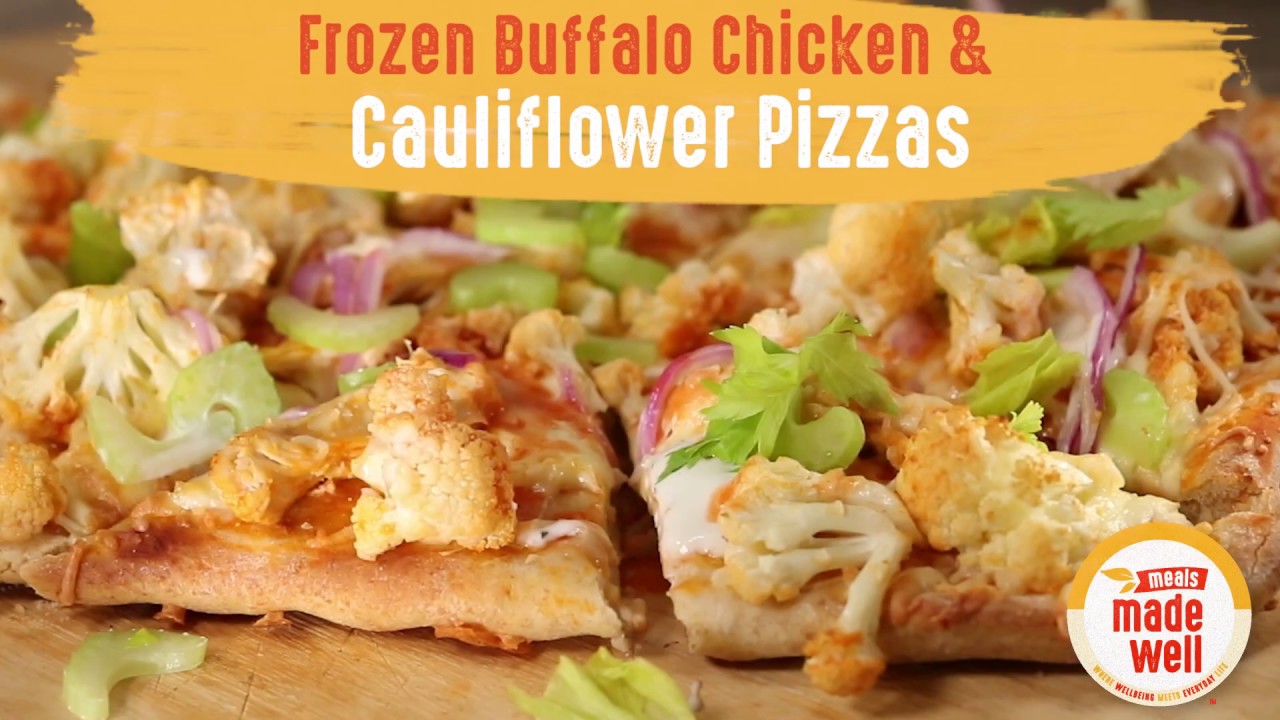 How To Make Frozen Buffalo Chicken Cauliflower Pizzas Youtube