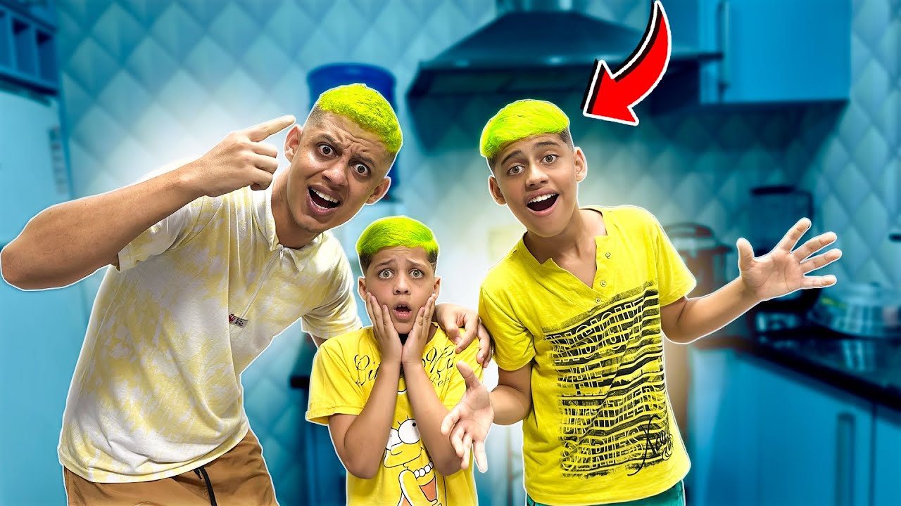 PINTAMOS NOSSO CABELO DE VERDE *me arrependi ? - YouTube