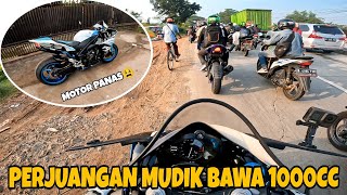 NEKAT MUDIK BAWA YAMAHA R1 DIKEMACETAN‼️PERTAMA BAWA 1000cc