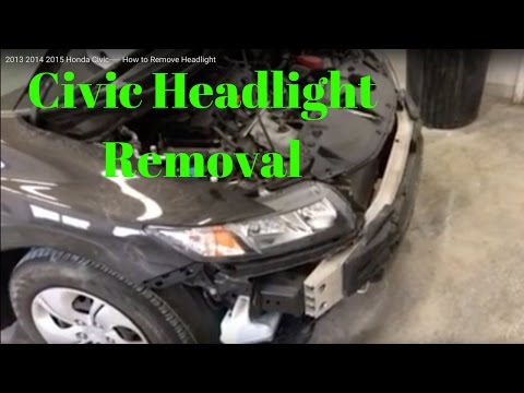 2012 2013 2014 2015 Honda Civic—– How to Remove Replace Install Headlight