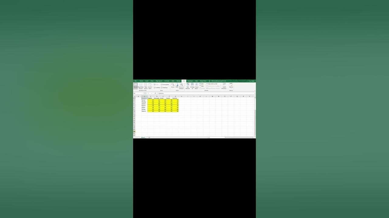 Excel split screen youtube