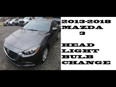 How to change replace Headlight bulbs in Mazda 3 2013-2018