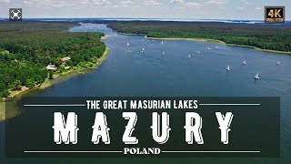 MAZURY | Velká Mazurská jezera | Polsko | Země Velkých Mazurských jezer | Letecké video | 4K