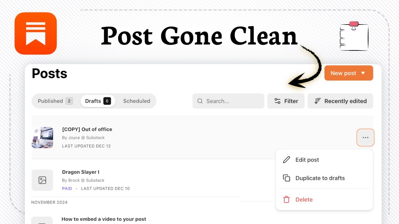 How to delete a post on Substack (Fresh Board) - YouTube