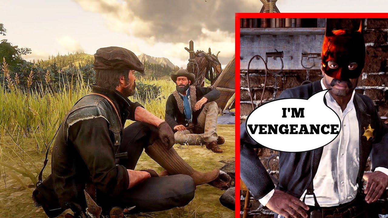 RDR2 - Traveler tells about a Crazy Sheriff who thinks he's Batman ...