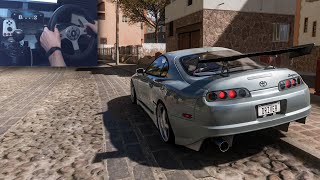 Toyota Supra - Forza Horizon 5 Steering Wheel Gameplay