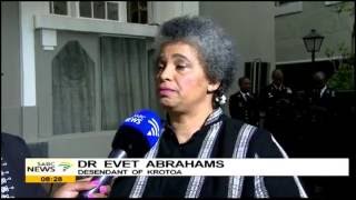 Dr. Evet Abrahams, a descendant of Krotoa on her honour