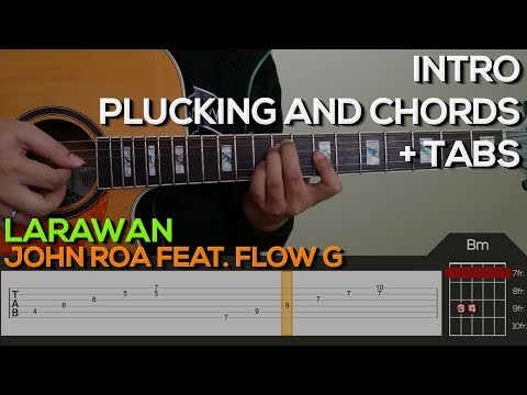 John Roa Feat. Flow G - Larawan Guitar Tutorial [INTRO, PLUCKING AND CHORDS + TABS]