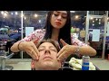 💈FEMALE BARBER "Tiara" FIRST TIME Shaving 🇲🇾 Johor Bahru Malaysia