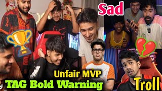 TAG Bold Warning After Qualified🥵🔝Reply Unfair MVP Jony🐐Clutchgod Sad🥺RNTX Troll Scout🥵S8ul Jersey🚀❓