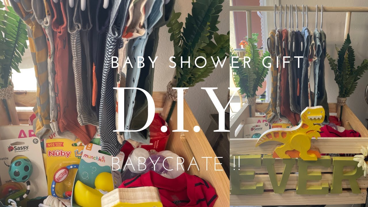 DIY BABY SHOWER GIFT IDEA | BABY CRATE GIFT BASKET STEP BY STEP