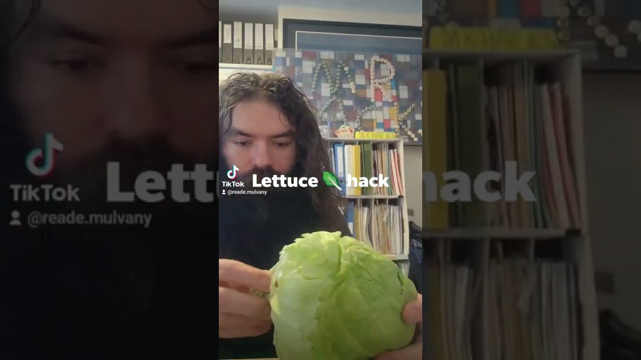 Remove stem from lettuce hack