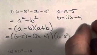 Math 20-1 Factoring Review #1f