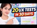 20 UX tests in 30 days… and real users taught me more than any video ever could. 👀 