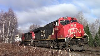 CN Train 474 w/Intermodal at Berry Mills, NB (Nov 18, 2017)