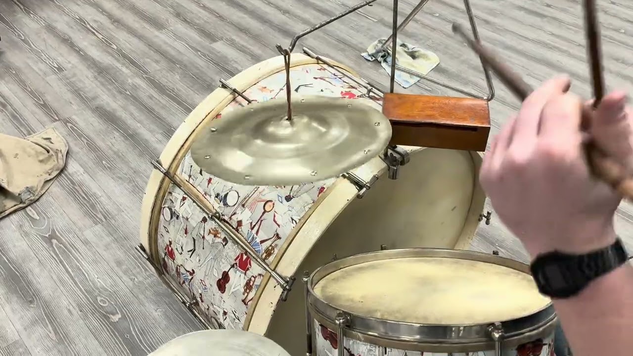 Vintage Sonor Jazz Set (Star Band) aus den 30er Jahren.              Diesmal mit Zinnbecken.