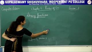 COMPUTER SCIENCE,II PUC,CHAPTER 5,REVIEW OF C++,SESSION 2
