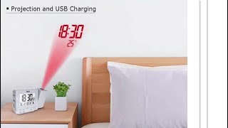 Будильник с проектором FanJu FJ3531, цифровые настольные часы