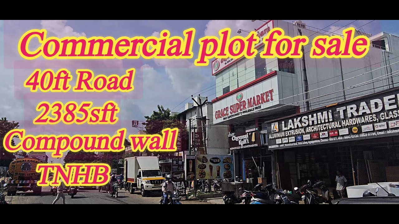 ID-191 COMMERCIAL PLOT SALE IN CHENNAI AYAPAKKAM 40FT ROAD COMPOUND WALL TNHB ALLOTMENT