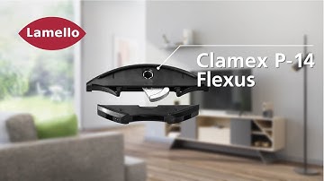 Clamex P-14 Flexus: Detachable furniture connector  with flexible positioning pins
