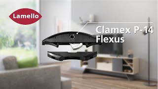 Clamex P-14 Flexus: Detachable furniture connector  with flexible positioning pins