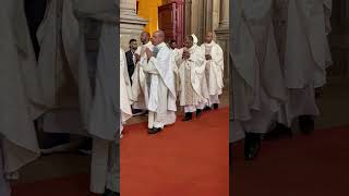 Entrance Procession for New Year mid night mass #basilica #faith #cathedral