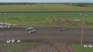 Mason City Motor Speedway USRA Modified Heat 2 26 Drone View