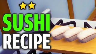 How to Make Sushi Recipe - Dreamlight Valley (⭐⭐ Meal)