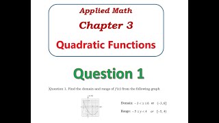 Q1 - Applied Math Chapter 3 - Quadratic Functions
