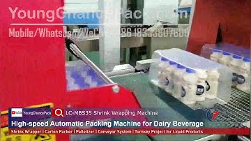 Automatic Shrink Wrapping Machine | High speed Packing Machine for Bottle Drinks Dairy Beverage