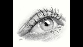 رسم عين واقعية بطريقة بسيطة easy way to draw eye