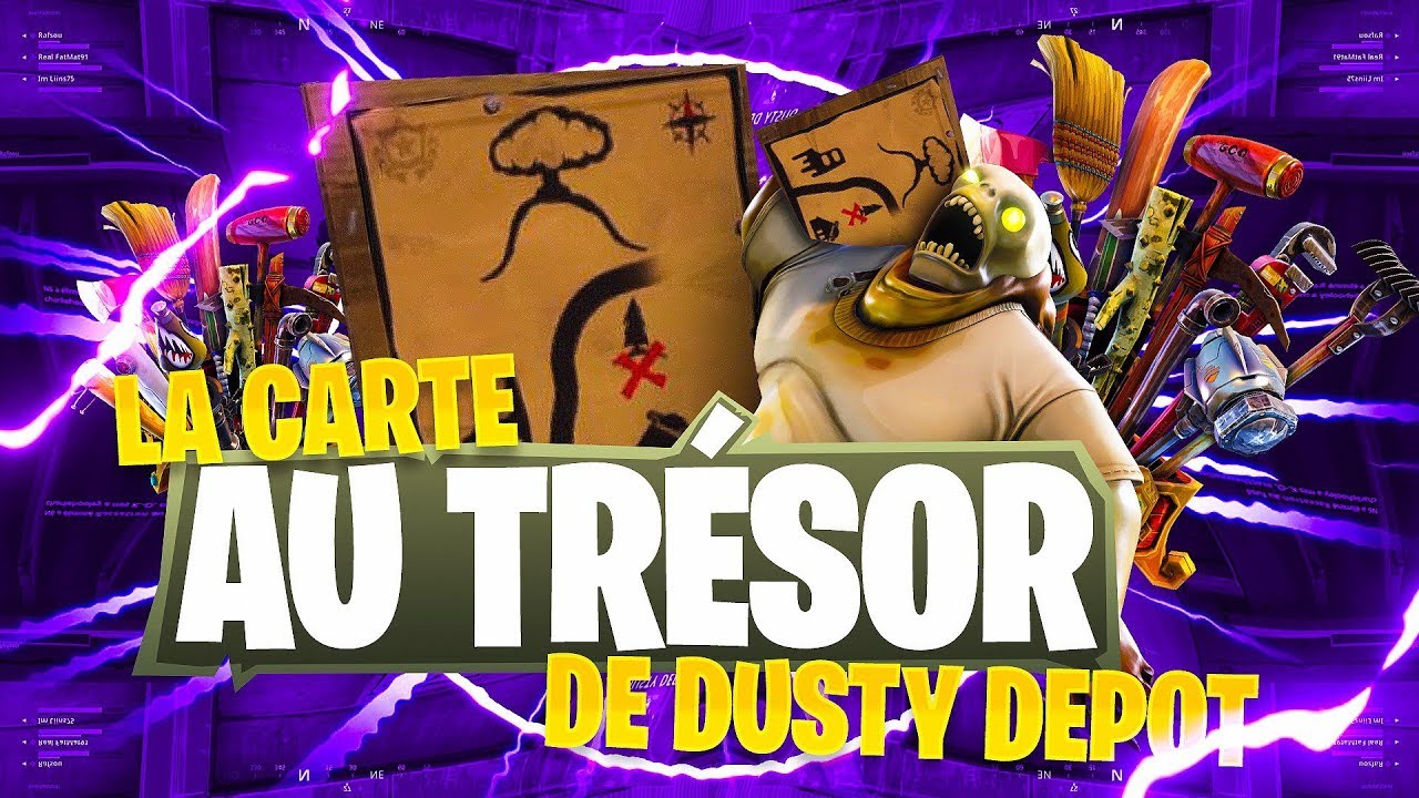 Fortnite La Carte Au Tresor De Dusty Depot Emplacement De L !   - fortnite la carte au tresor de dusty depot emplacement de l etoile