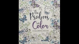 The Psalms in Color Inspirational Adult Coloring Book flip through
