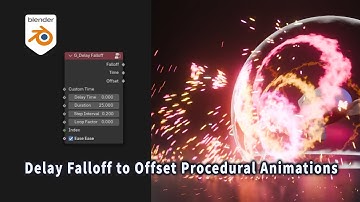[Tut] Delay Falloff to Offset Procedural Animations - Blender Geometry Nodes Preset 4.4
