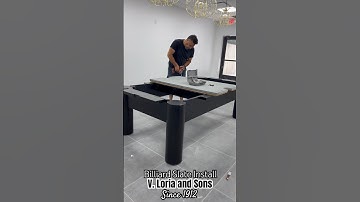 Billiard Table Slate Install @loriaawards7284 #billiardtable #pooltable #billiard #howto #shorts