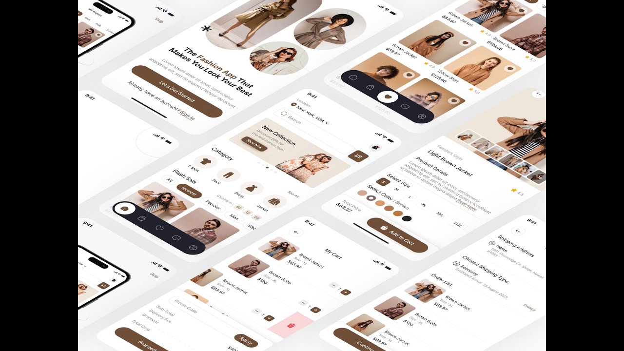 Clothing Store App UIUX Design | Fashion Ecommerce App UIUX Design | Figma | App Design | UI Design