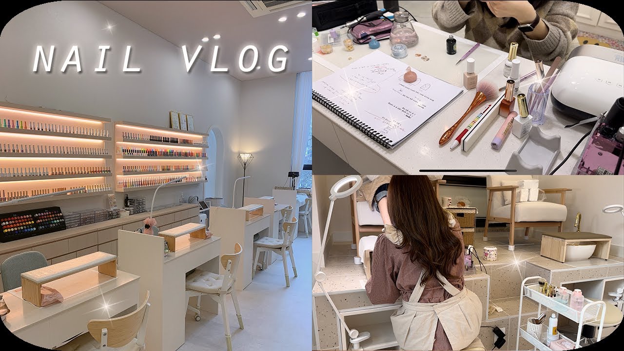 nail vlog 네일샵브이로그 (인테리어 소개, 네일창업 수강, 패디큐어 시술영상, 화려한네일 디자인 모아보기) YouTube