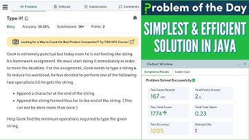 Type it! GFG Practice POTD || GFG POTD Simple to Understand Solution