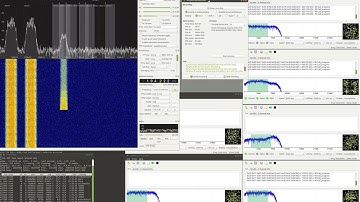 HackRF+Gqrx+5 instances of JAERO (playing with pulseaudio settings)