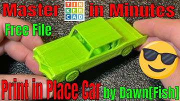 DawnFish LandYacht Tinkercad Print in Place Car Free Print & Modify