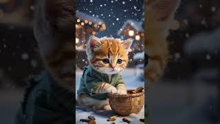 The Little Firewood Cat Robin catstory cutecat winter sad cat cinematic