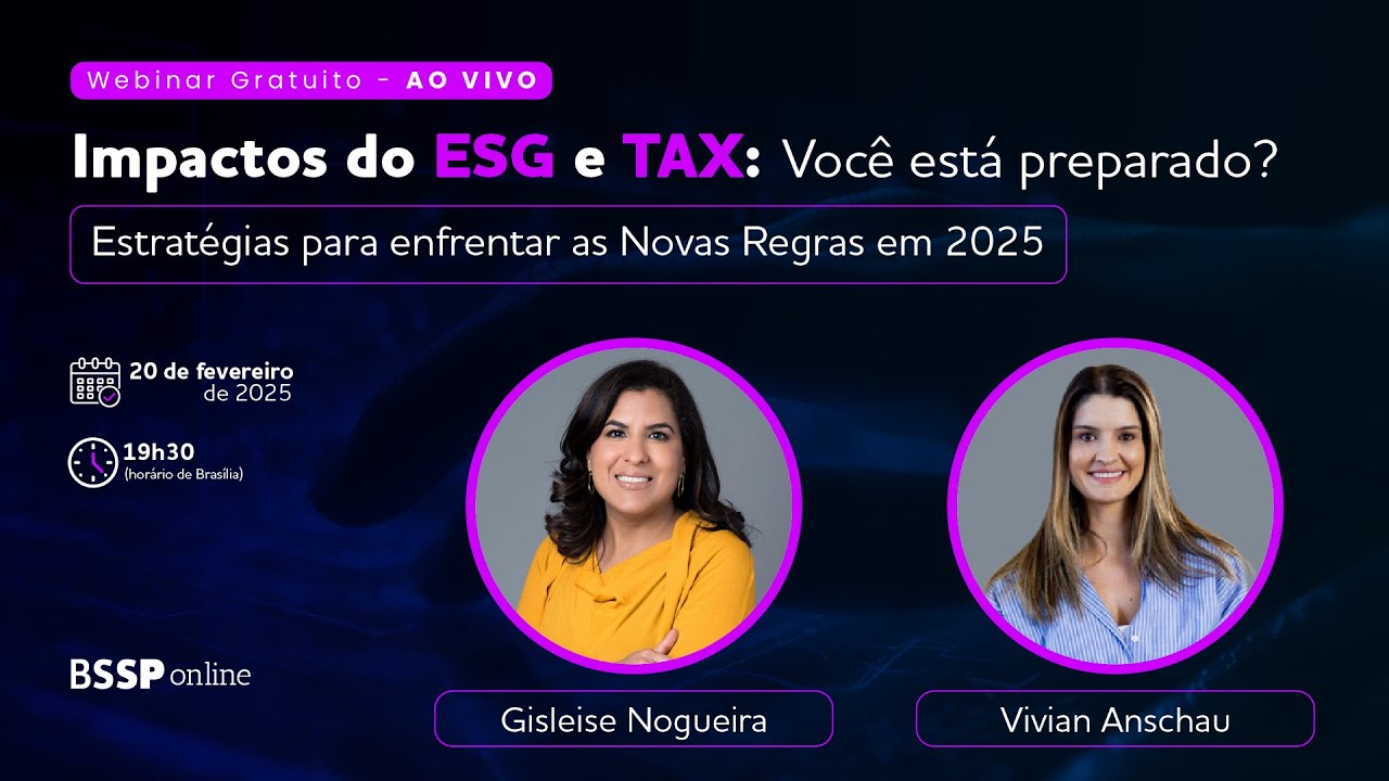 Webinar Gratuito - Impactos do ESG e TAX: Você está preparado? - YouTube