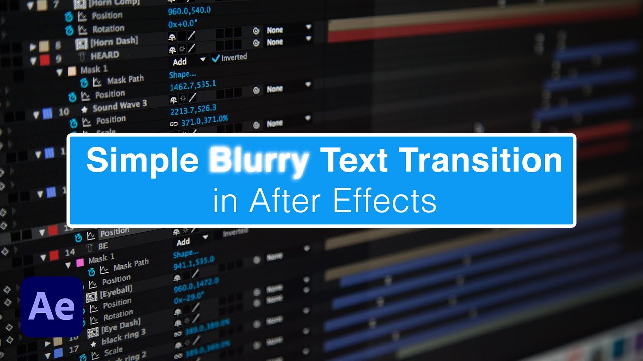 geïrriteerd raken Mitt Stad bloem Blurry Text Transition in After Effects – Edit Video Faster