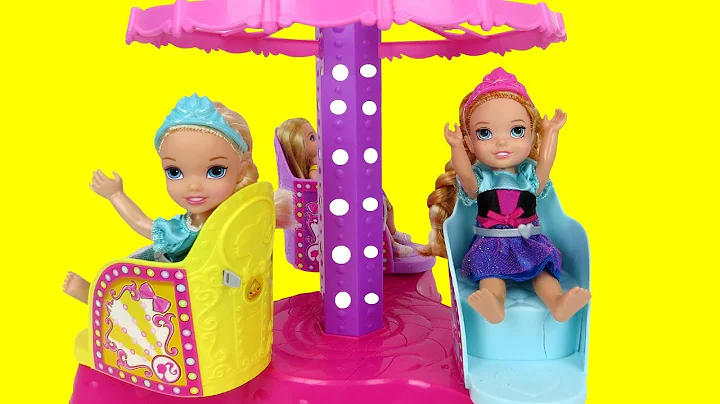 Amusement Park ! Elsa and Anna toddlers have fun -...