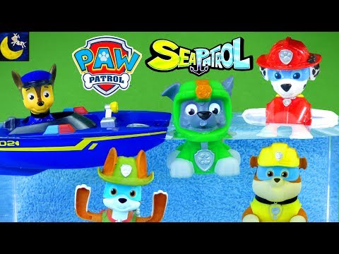 Lots of Paw Patrol Bath Time Toys Sea Patrol Water Squirters Boats Paddling Pups Marshall Chase Toys