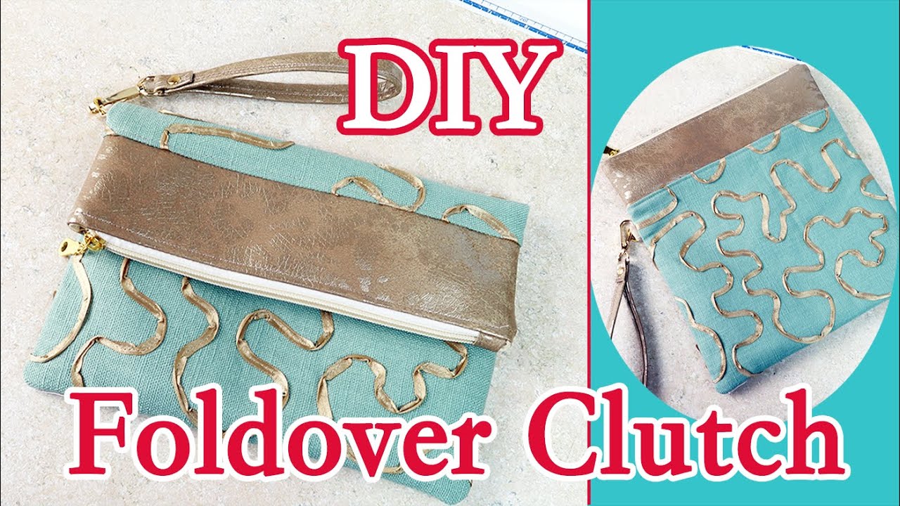 DIY How to Make a Fold over Clutch, Leather Foldover Bag Make a Rivet ...